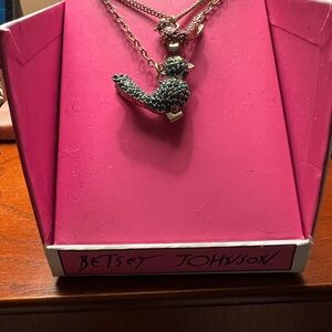 Betsey Johnson Blue Bird Necklace